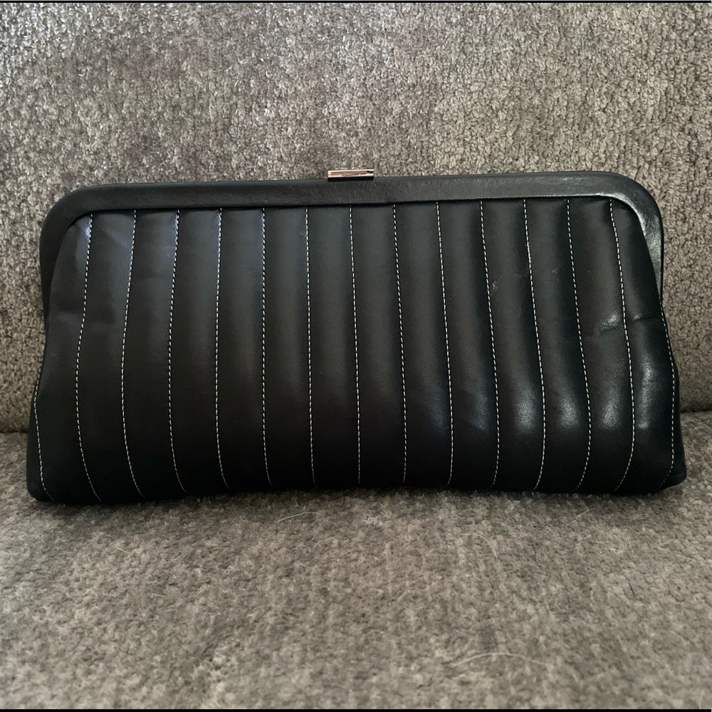 Chanel vertical quilt lambskin clutch